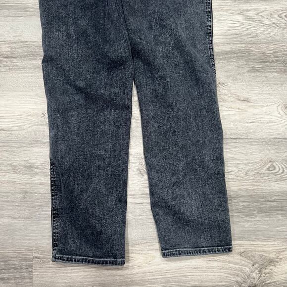 7 for All Mankind Distressed Black Wash Denim Jeans Ripped‎ Knee High Rise 26 - Picture 10 of 13